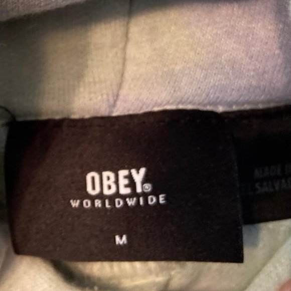 OBEY Worldwide Propaganda Tie Dye Flower Vase Graphic Hoodie, Size Medium - Picture 6 of 6